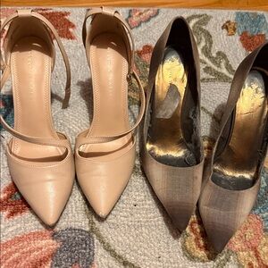 Kelly & Katie Women's Beige and Taupe Heels